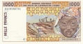 West African States 1000 Francs, 1995
